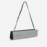 Pencil Box Silver Mesh & Black Suede Side