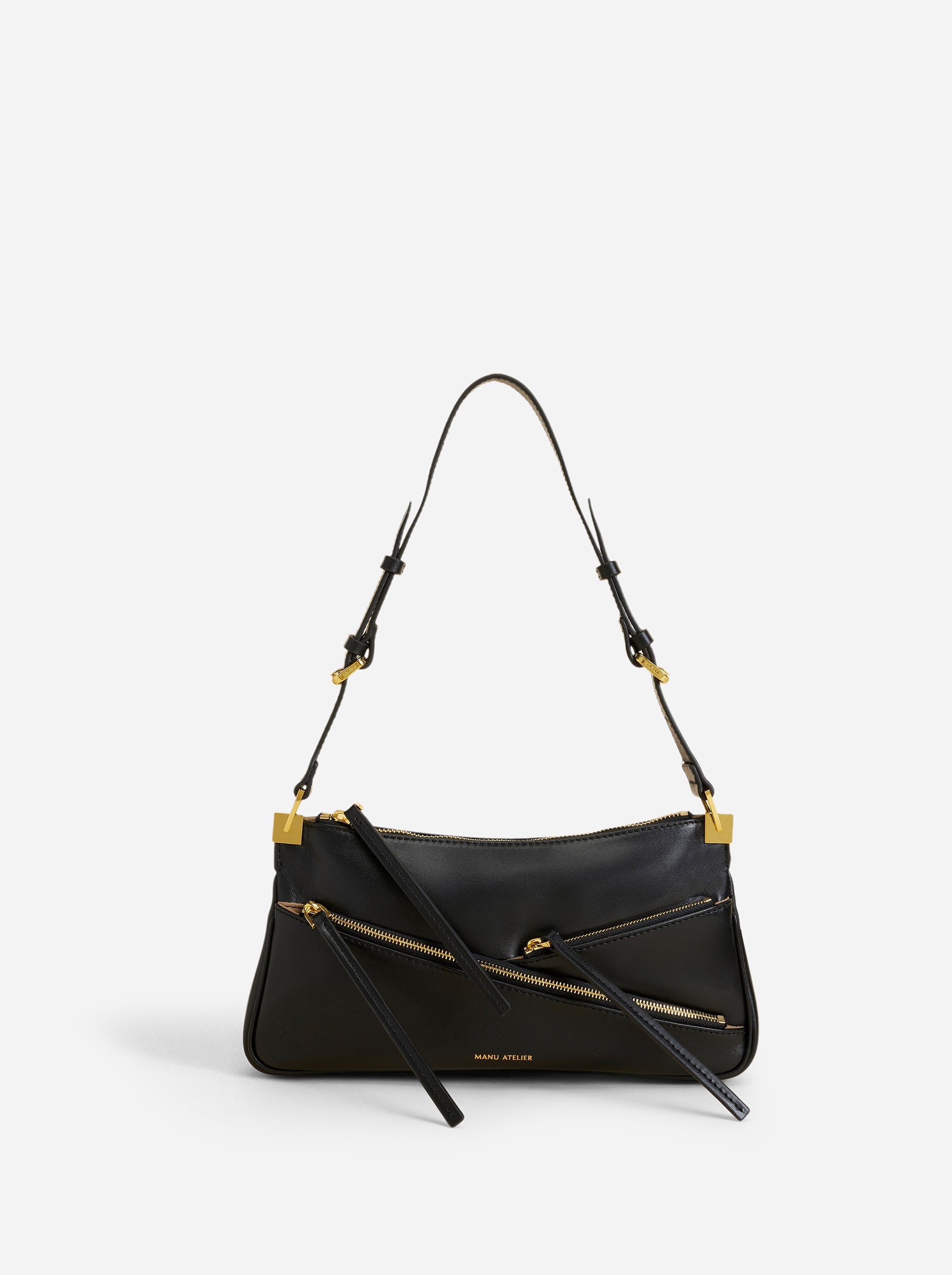Three Zipped Black Soft Front