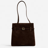Mini Tote du Jour Deep Brown Suede
