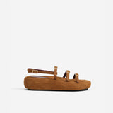Cage Chunky Slides Sigaro Suede