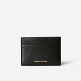 Manu Cardholder Black Gold Embossed Soft
