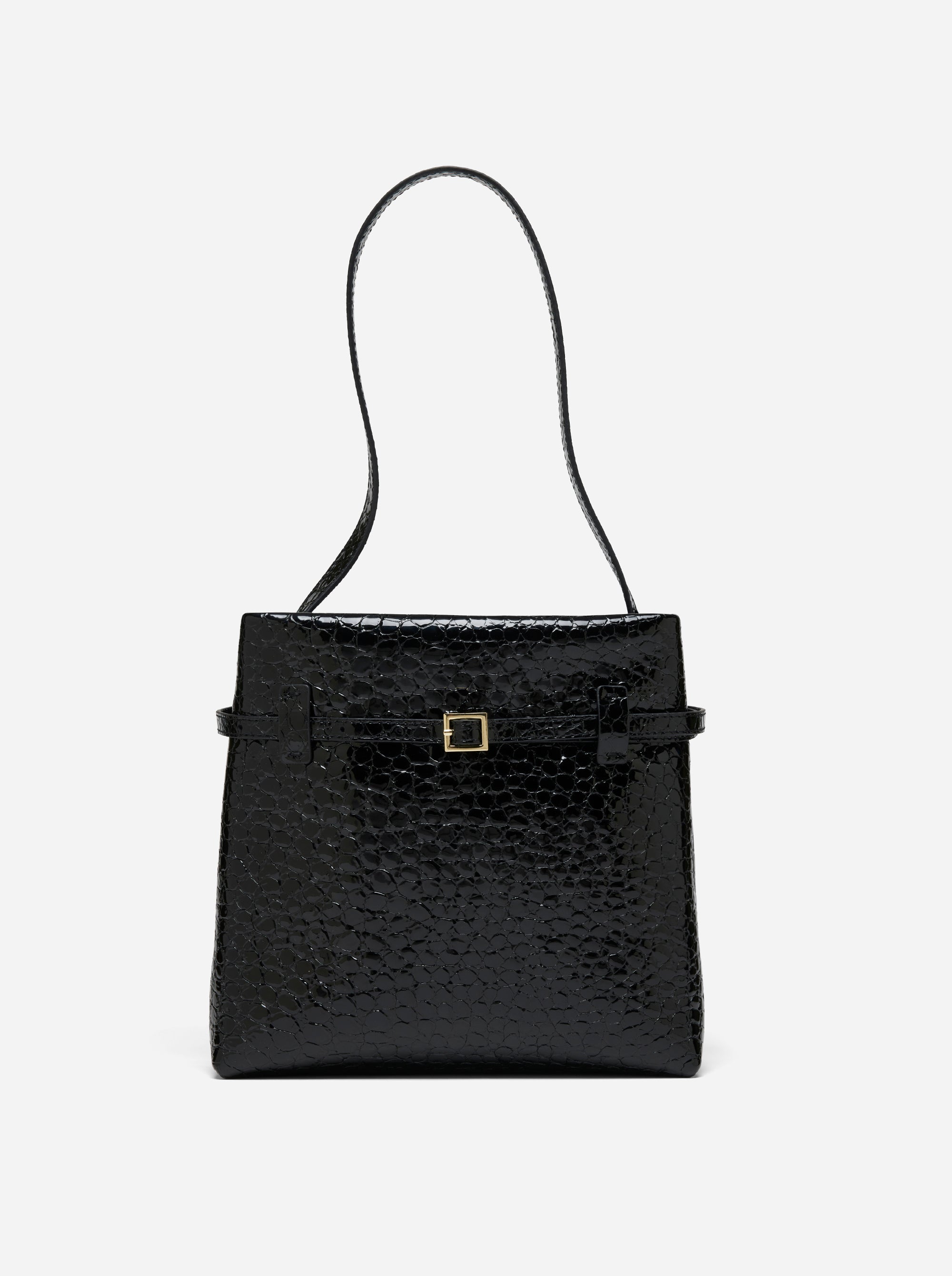 Mini Tote du Jour Black Croc by Manu Atelier
