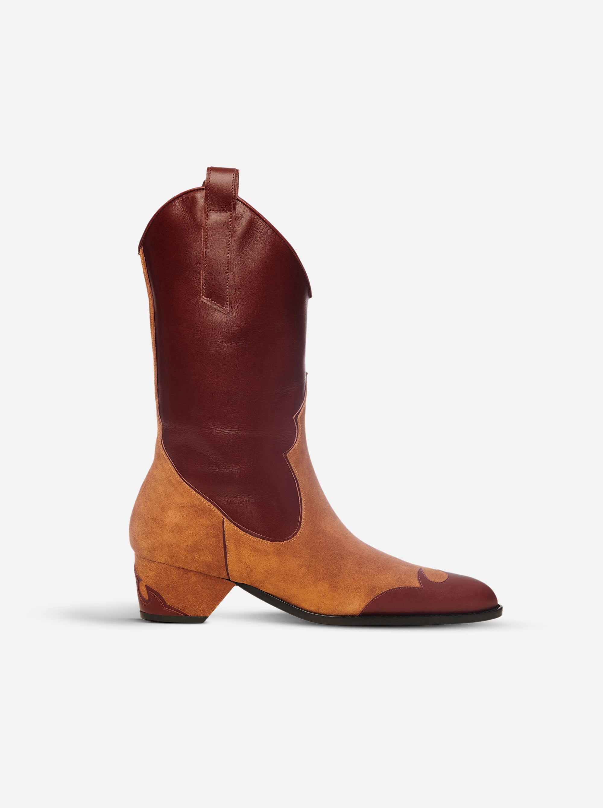 Deniz Boots Reddish Brown Soft & Chestnut Suede Side