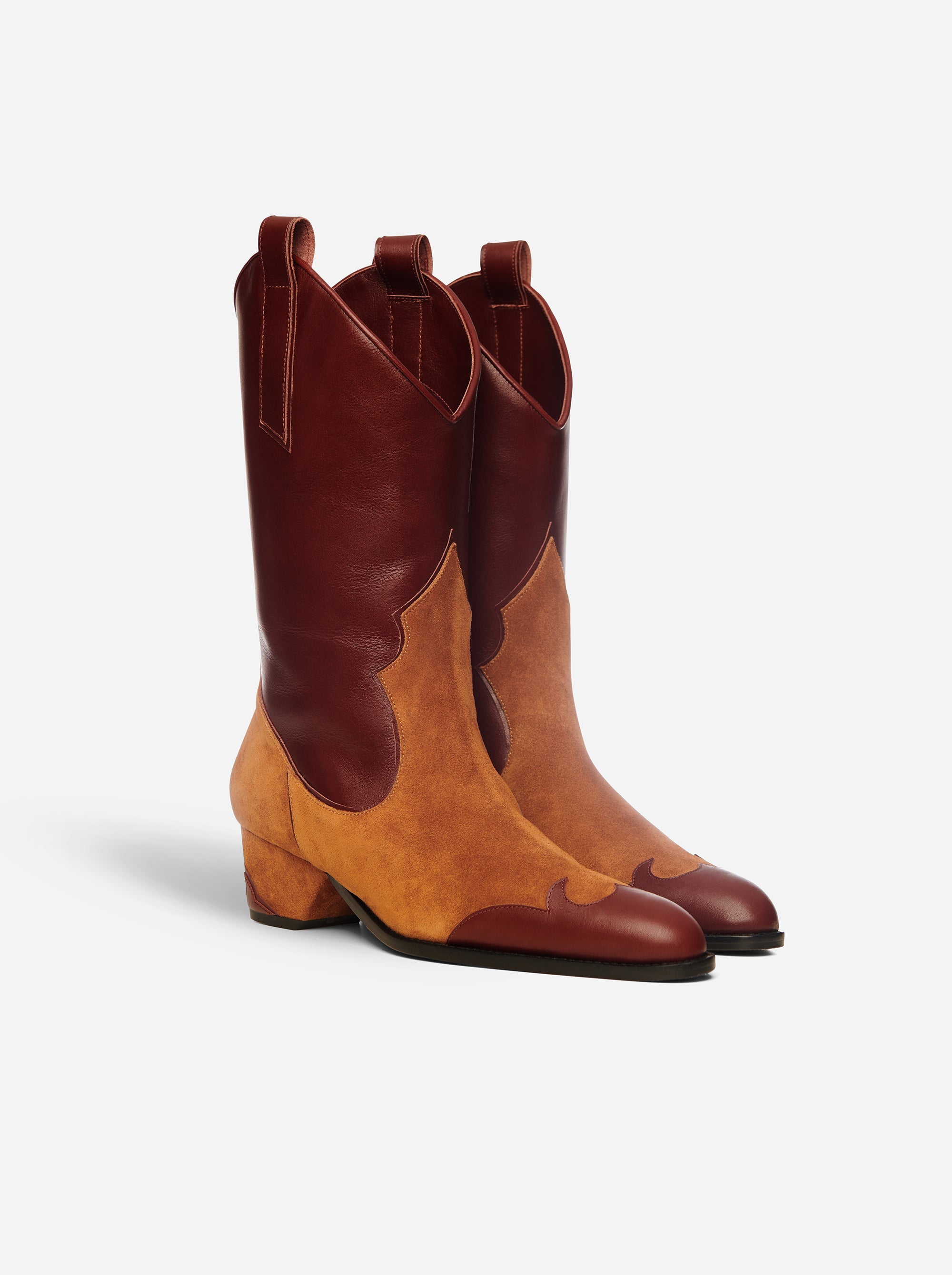 Deniz Boots Reddish Brown Soft & Chestnut Suede
