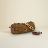 XX Mini Cylinder Neutral & Reddish Brown Crochet