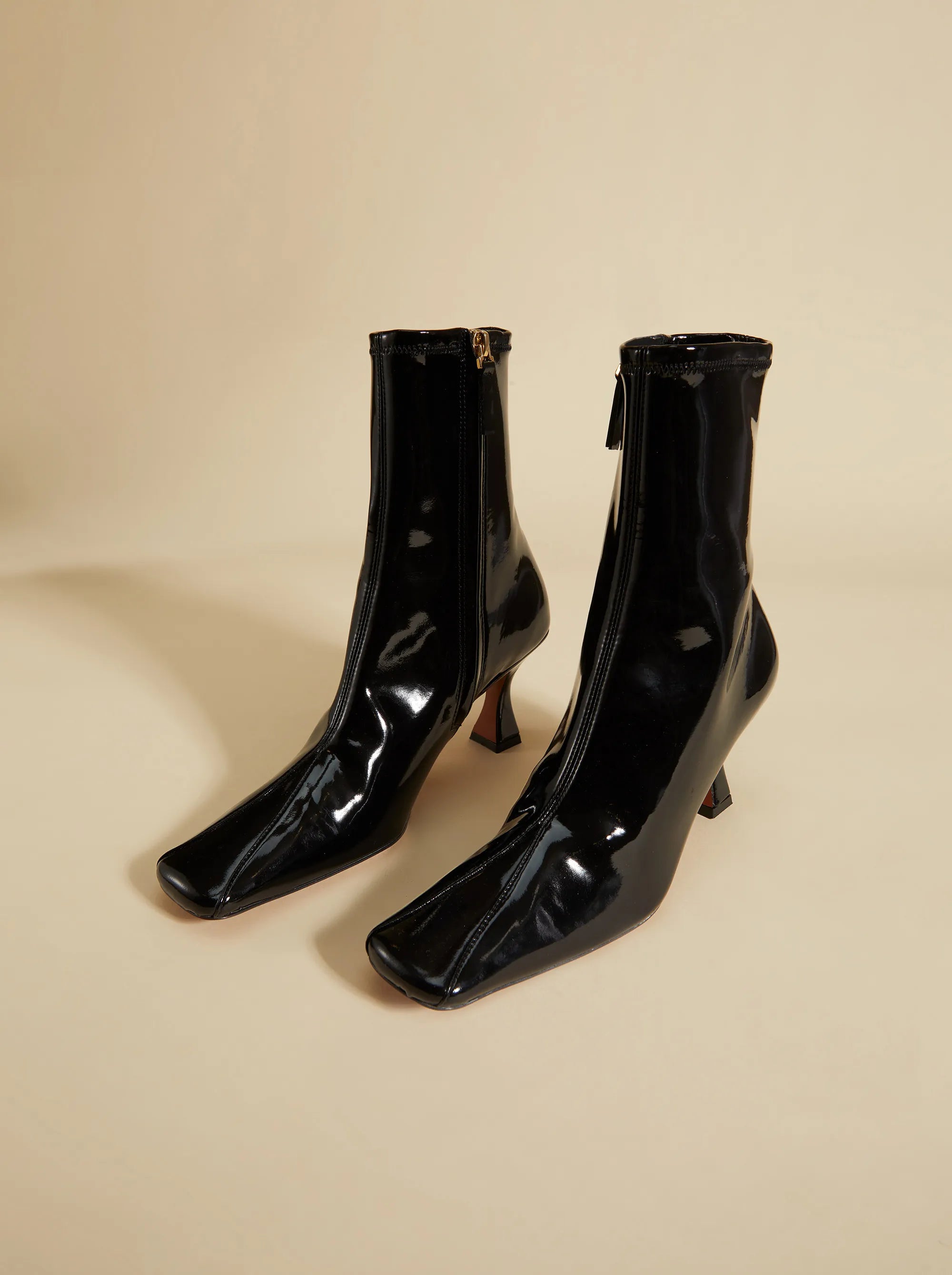 Duck Boots Stretch Vegan Patent Black