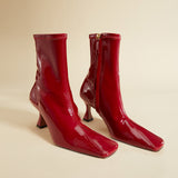 Duck Boots Stretch Vegan Patent Red