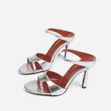 Almond Toe Sandals City Metallic Soft