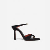 Almond Toe Sandals Black Suede