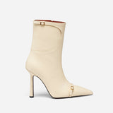 Pointy Toe Ankle Boots Vanilla Soft
