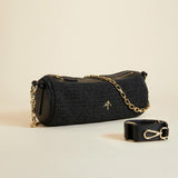 Cylinder Handwoven Crochet Black 1