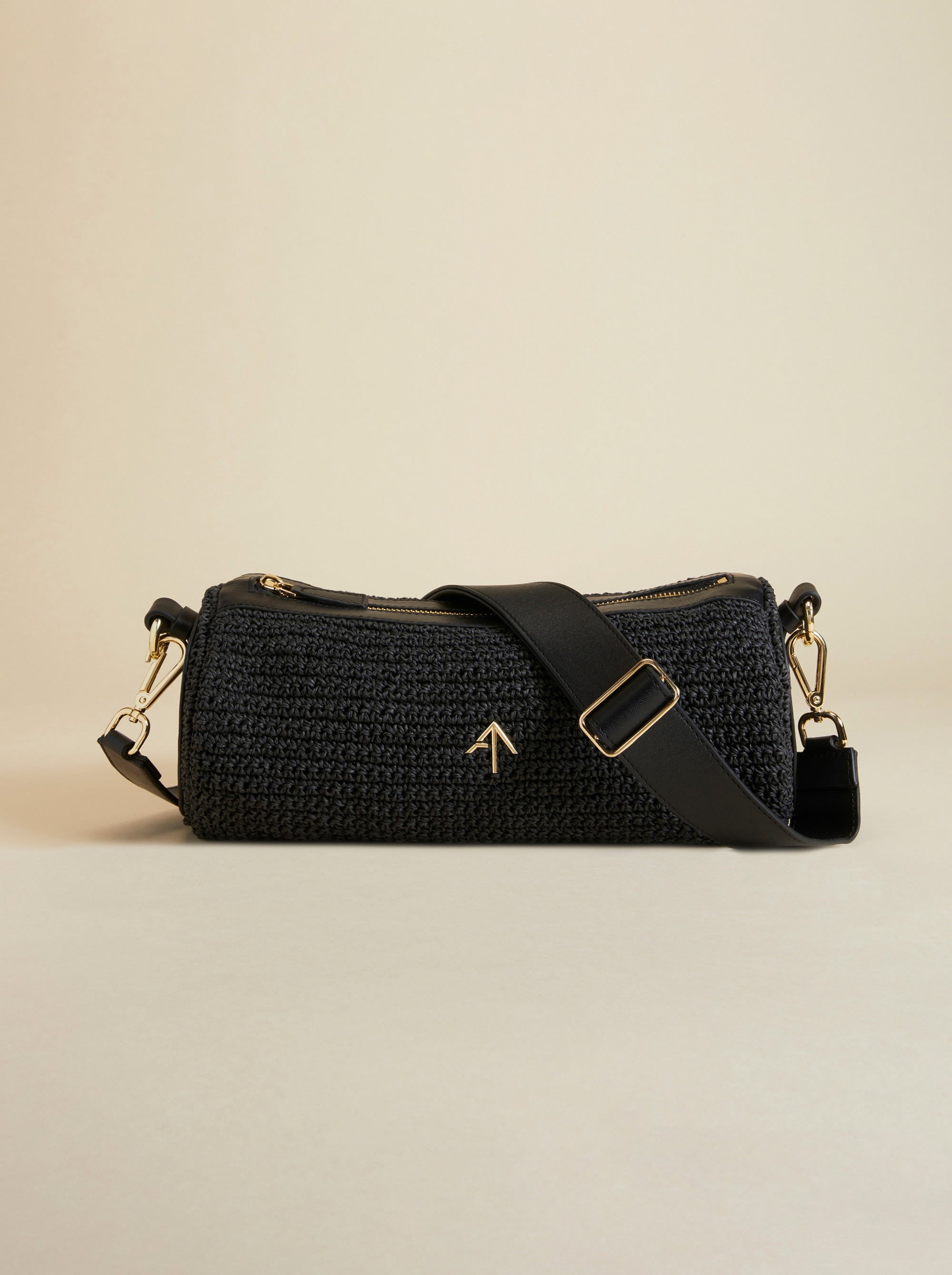 Cylinder Handwoven Crochet  Black 2 