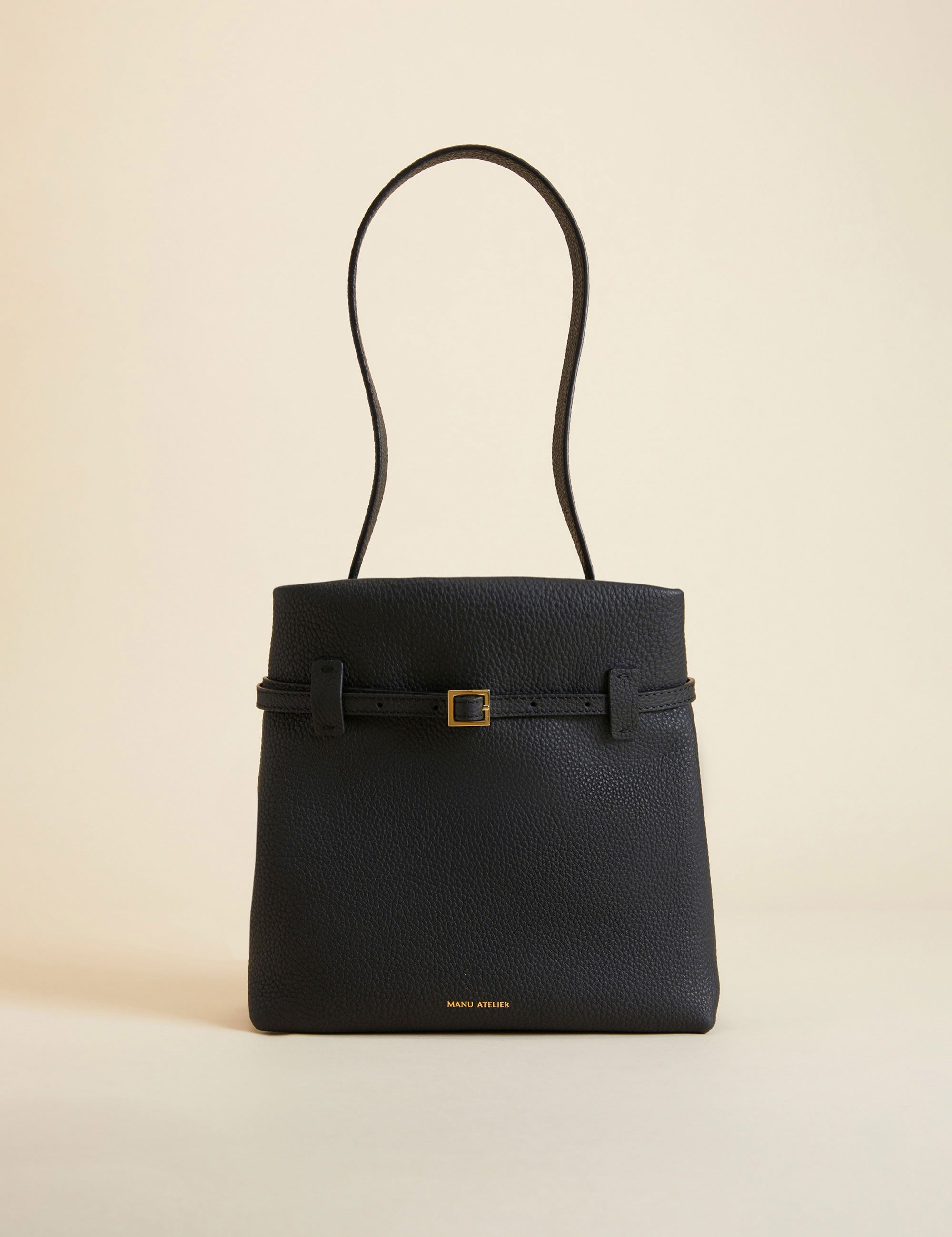 Mini Tote Du Jour Calf Skin Leather Black 