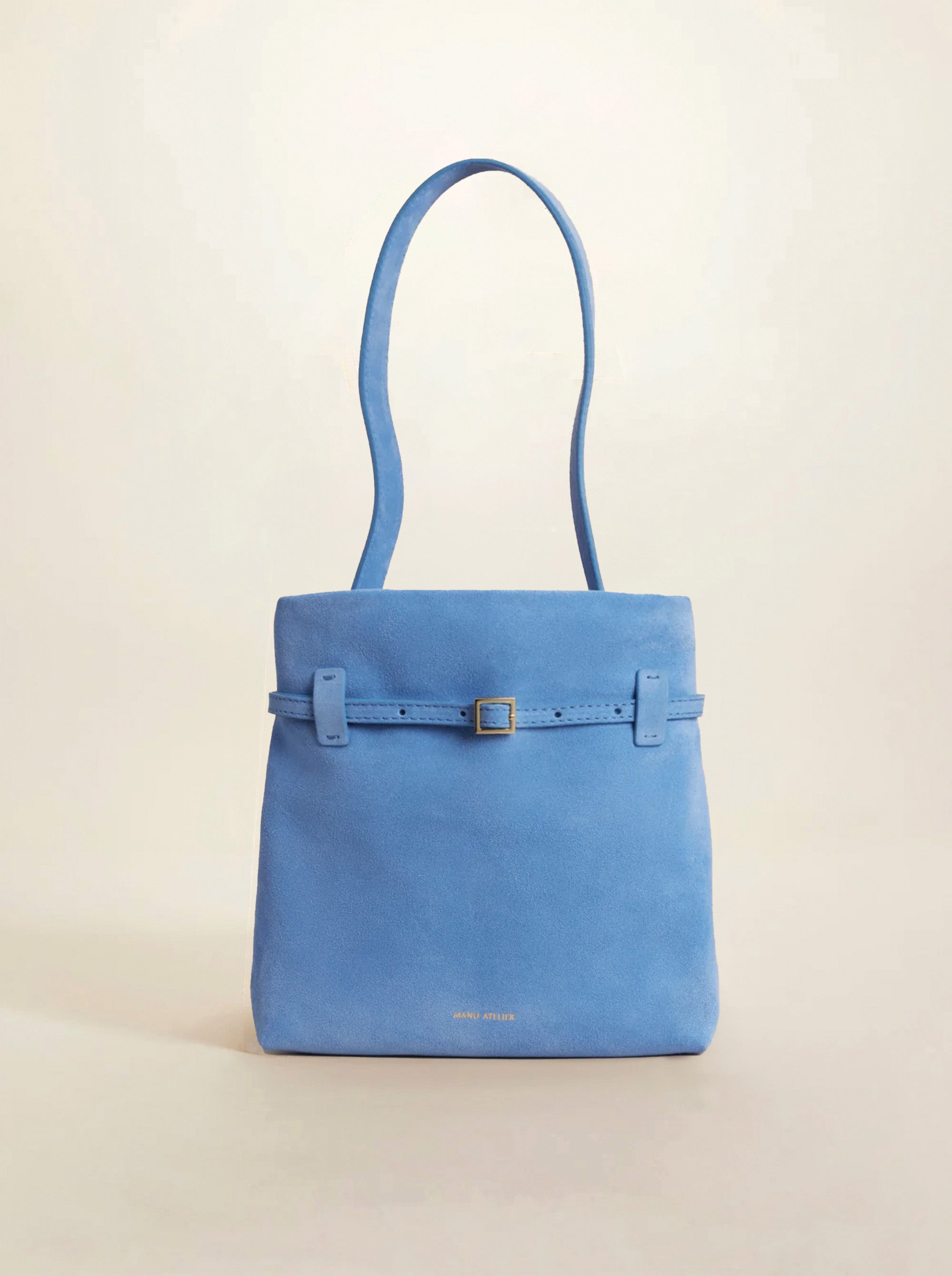 Mini Tote du Jour Dusty Blue Suede by Manu Atelier