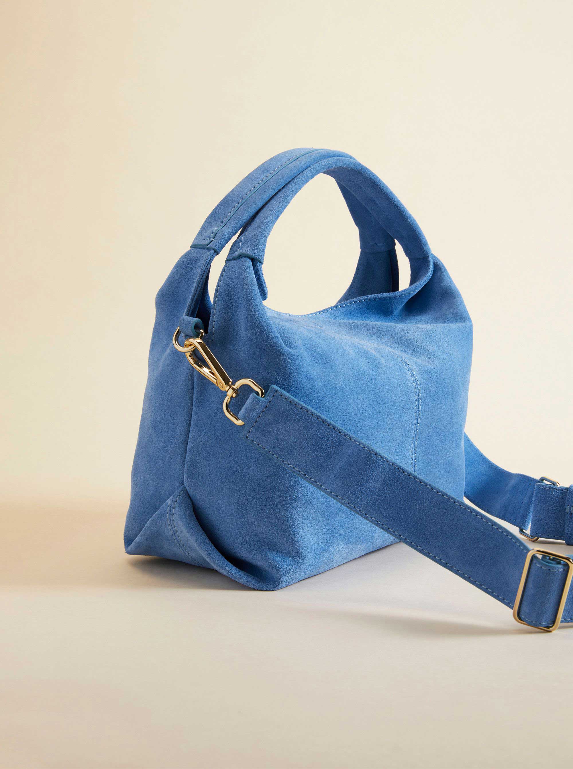 Navy suede handbag hotsell