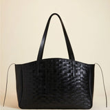 XL Du Jour Handwoven Leather Black 