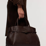 Le Cambon 35 Calf Skin Leather Deep Brown with a model 