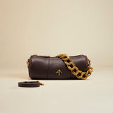XX Mini Cylinder Calf Skin Leather Deep Brown 