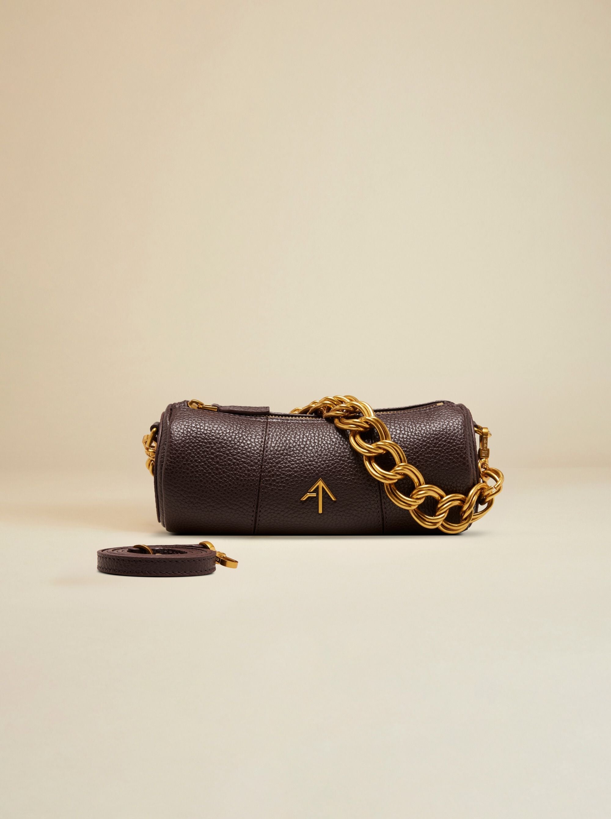 XX Mini Cylinder Calf Skin Leather Deep Brown 