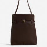 Tote Du Jour  Calf Skin Leather Deep Brown 