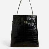 Tote du Jour Black Croc