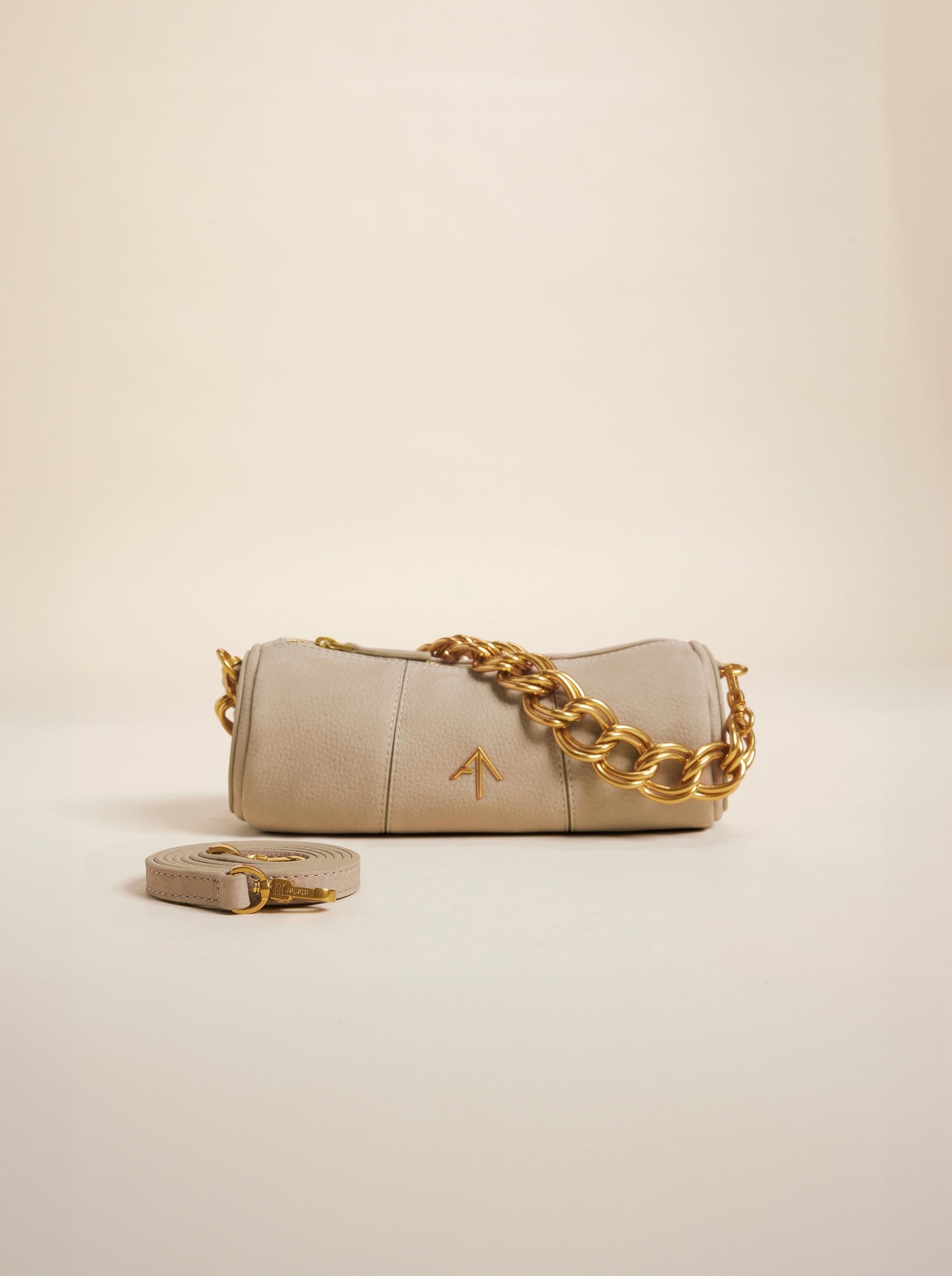 XX Mini Cylinder Full Grain Nubuck Leather Silk Grey 