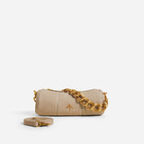 XX Mini Cylinder Full Grain Nubuck Leather Silk Grey  Front