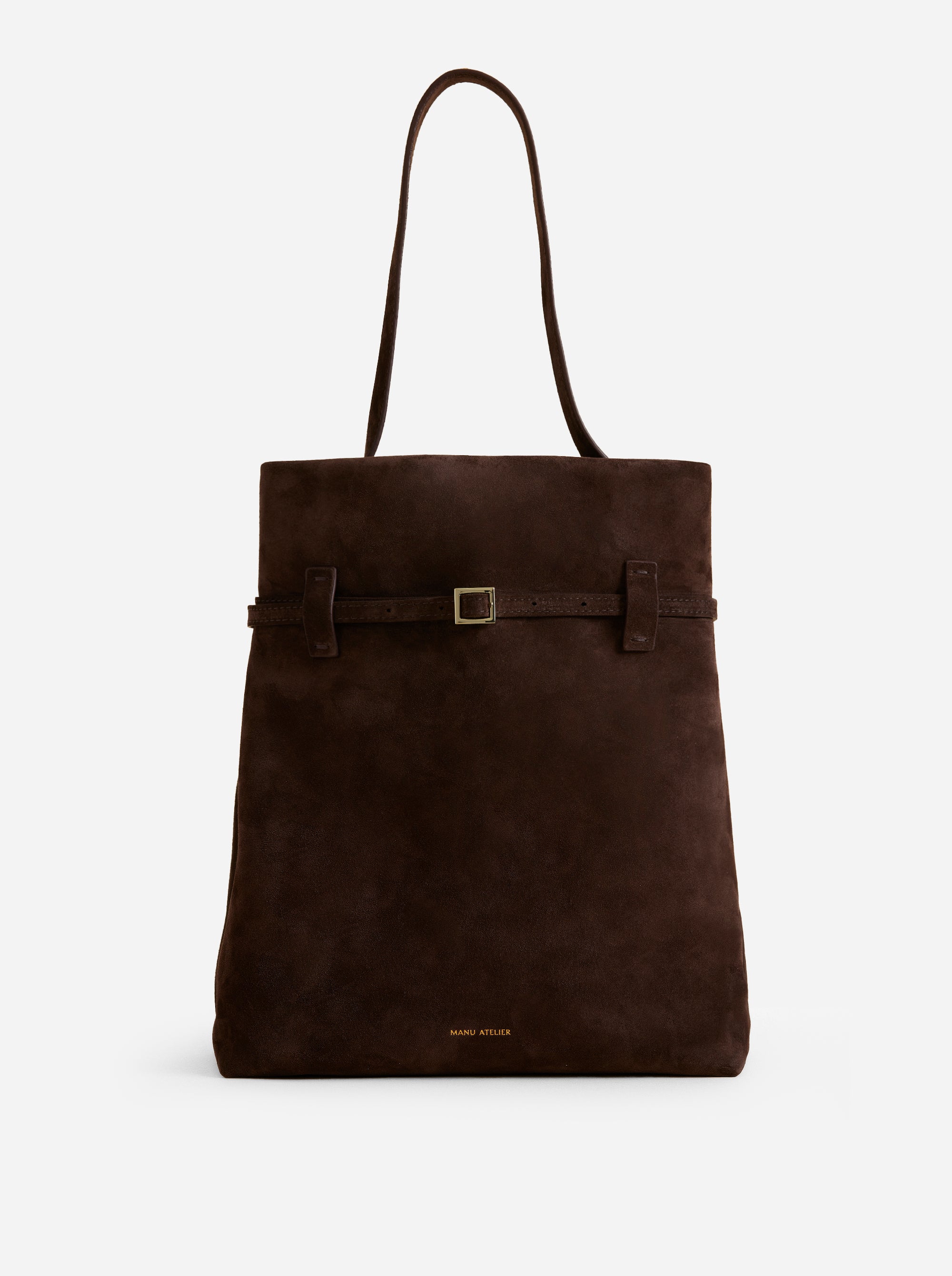 トートバッグ Manu Atelier Tote Du Jour Camel suede tote bag Tote du Jour by Manu Atelier