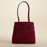 Mini Tote du Jour Burgundy Suede 4