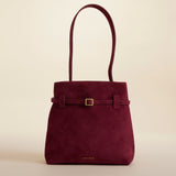 Mini Tote du Jour Burgundy Suede 