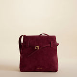 Mini Tote du Jour Burgundy Suede 2