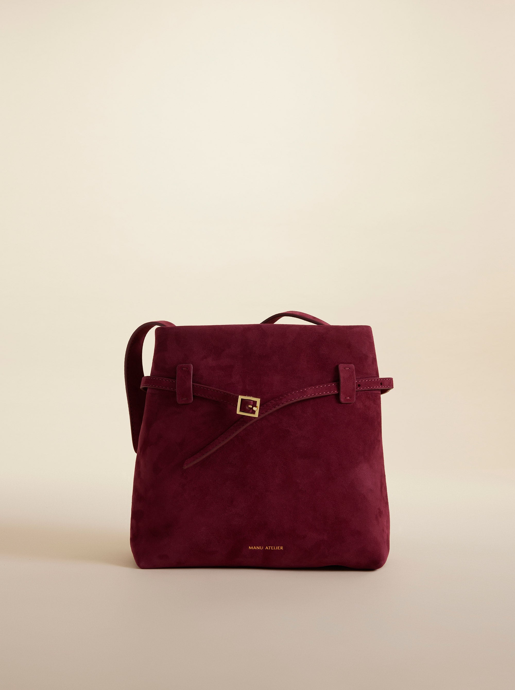 Mini Tote du Jour Burgundy Suede 2