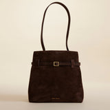 Mini Tote du Jour Deep Brown Suede 