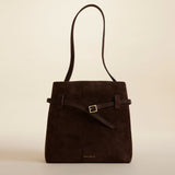 Mini Tote du Jour Deep Brown Suede 