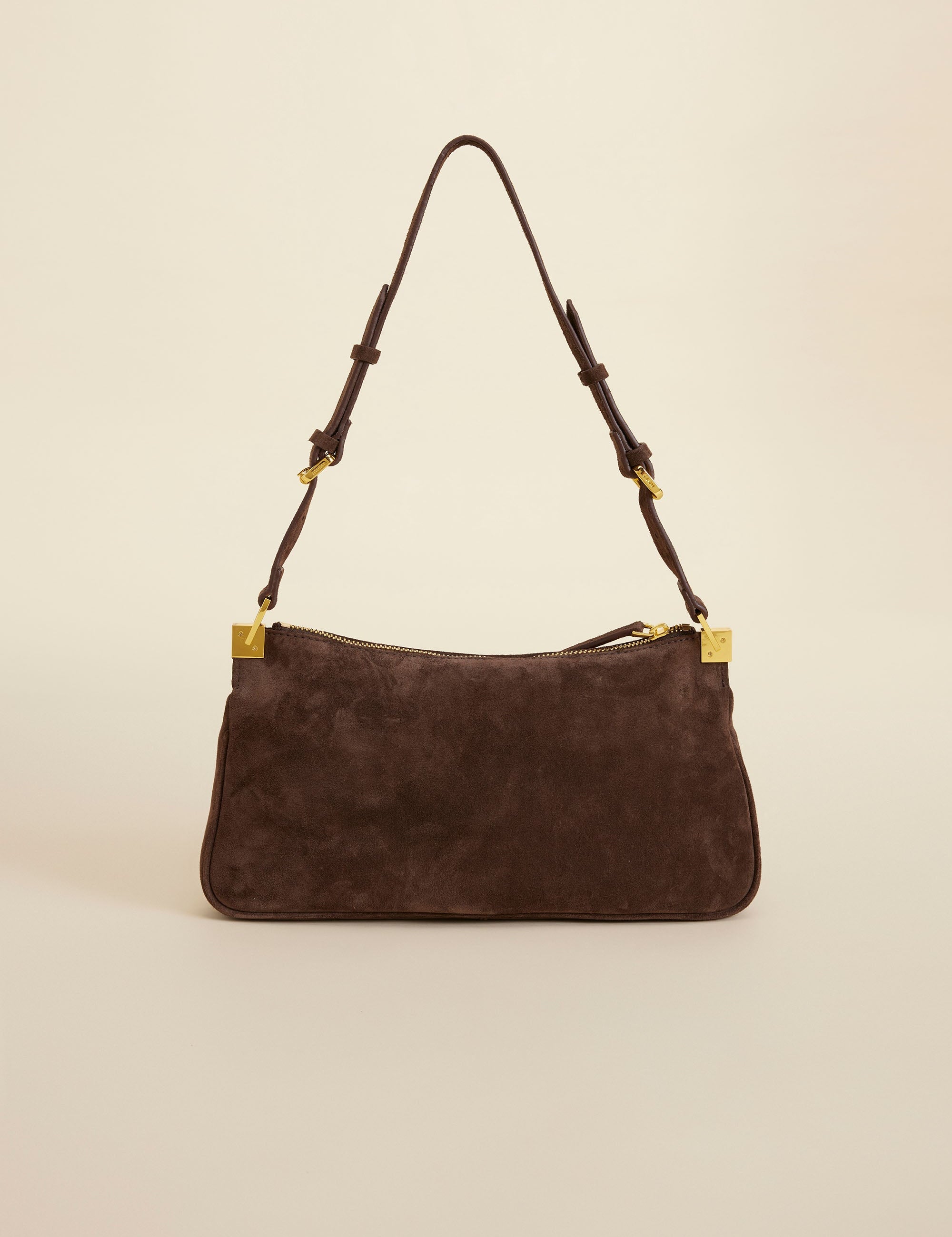 Three Zipped Deep Brown Suede 