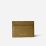 Manu Cardholder Khaki Gold Embossed