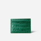 Manu Cardholder Emerald Green Croc