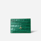 Manu Cardholder Emerald Green Croc