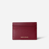 Manu Cardholder Dark Red Gold Embossed Soft