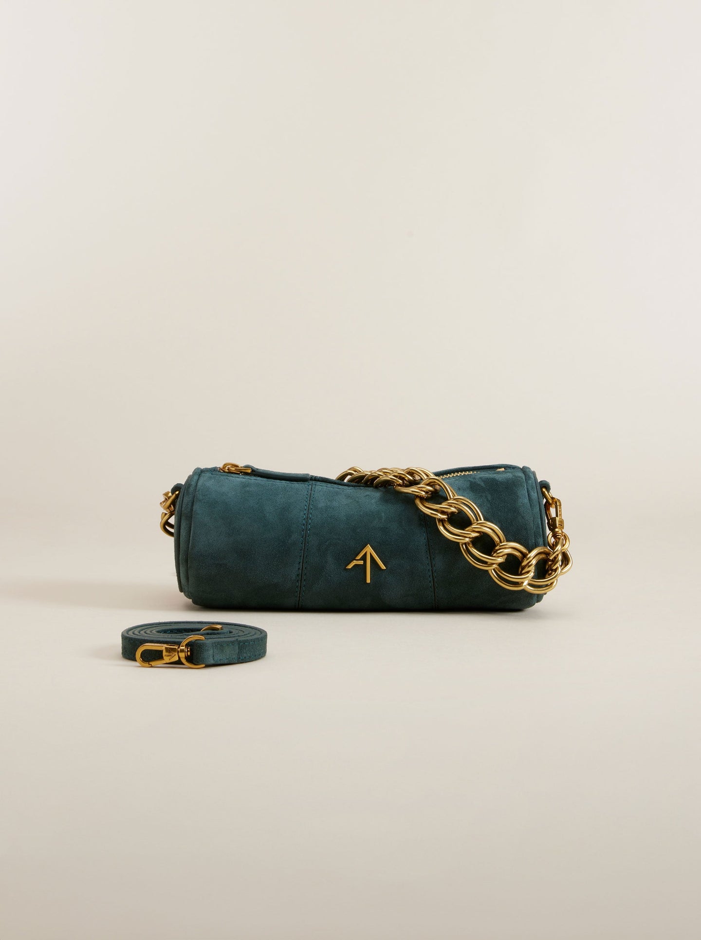 XX Mini Cylinder Deep Green Suede