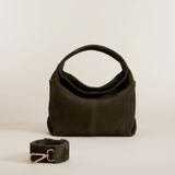Mini Gala Tobacco Green Suede