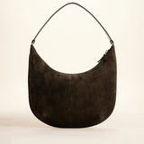 Manu Hobo Tobacco Green Suede & Black Soft Back