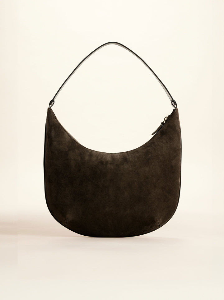 Manu Hobo Tobacco Green Suede & Black Soft Back