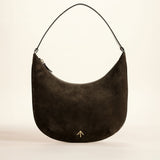 Manu Hobo Tobacco Green Suede & Black Soft Front