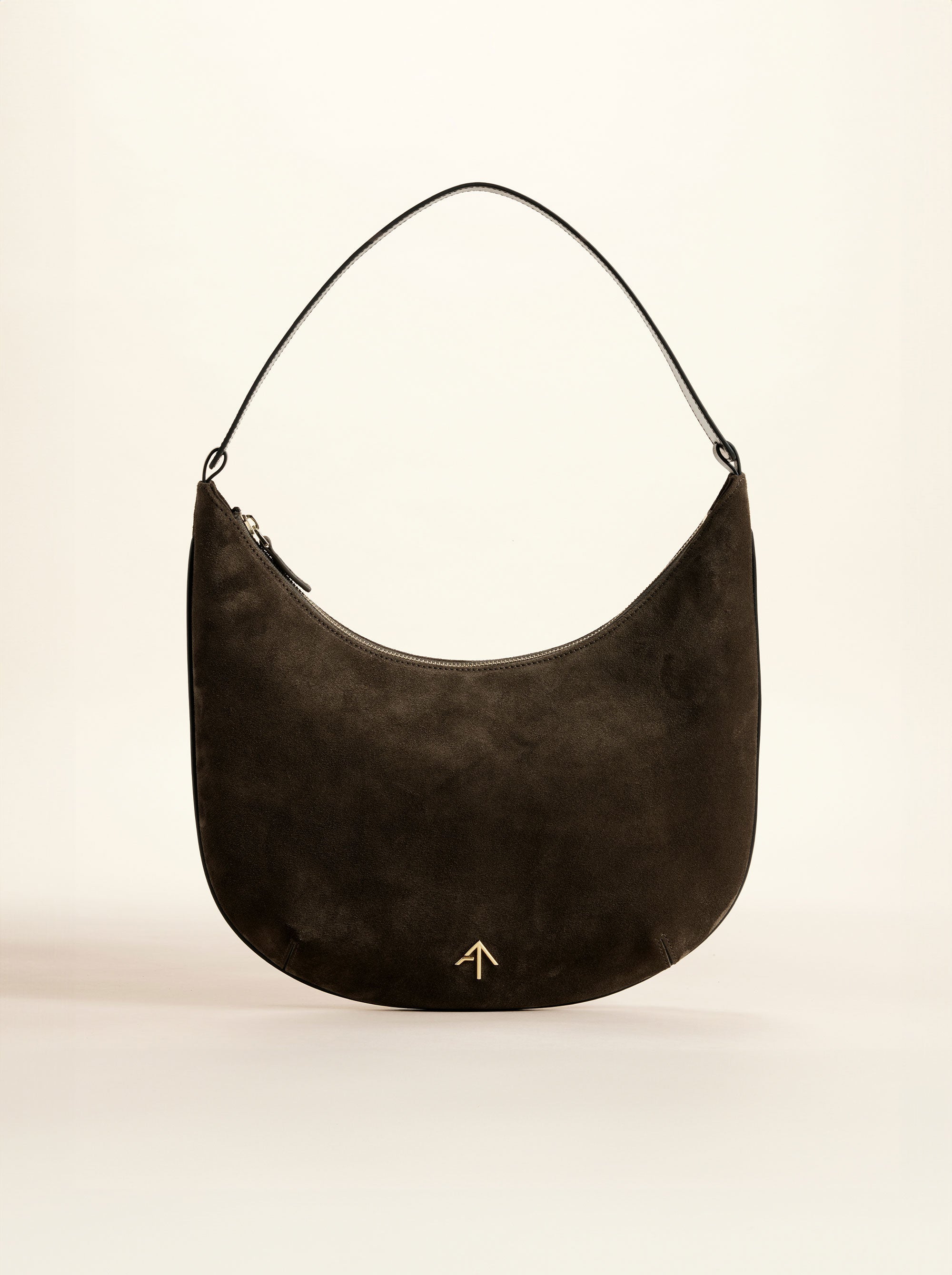 Manu Hobo Tobacco Green Suede & Black Soft Front
