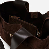 Cambon Cabas Deep Brown Suede