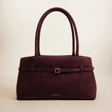 Le Cambon East West Merlot Suede Front