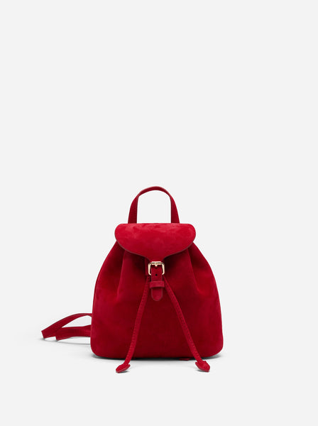 fringe suede mini backpack Mini Backpack Red Suede by Manu Atelier
