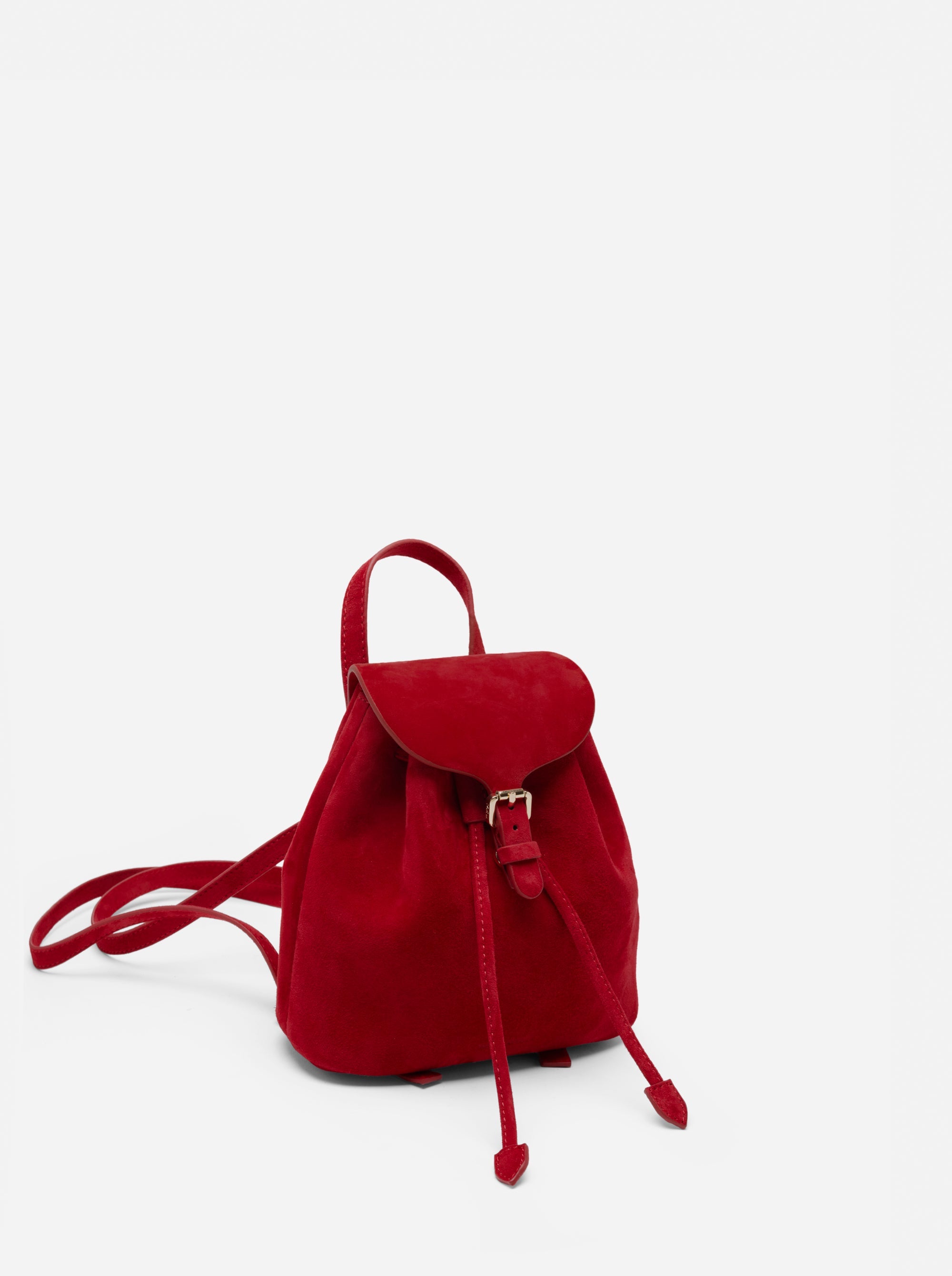 brandy melville red mini backpack Mini Backpack Red Suede by Manu Atelier