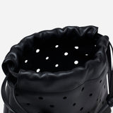 Romy Pouch Perforated Black Soft